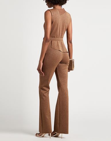 Woman Jumpsuit Brown Size 4 Polyamide, Viscose, Elastane, Polyester