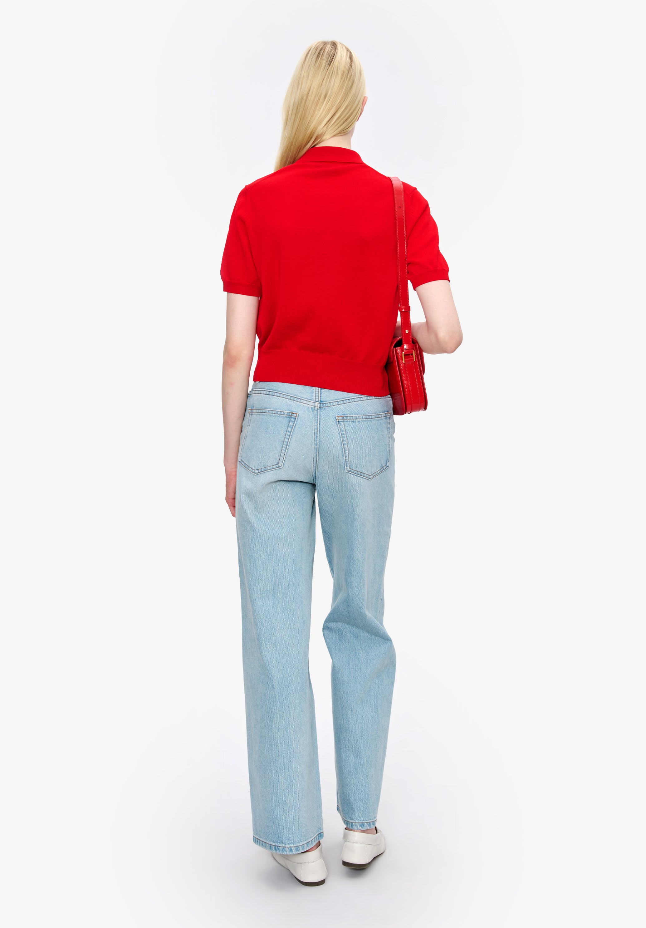 A. P.C. Women's Ruby polo shirt Size: Extra Small in Red