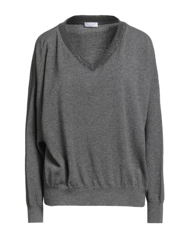 Cashmere Woman Sweater Grey Size M Cashmere, Ecobrass, Cotton, Elastane