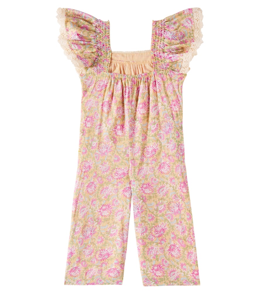 Louise Misha Irene ruffled floral cotton jumpsuit