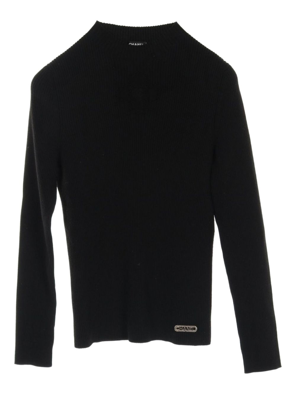 CHANEL Pre-Owned 1986-1988 Coco Mark jumper - Black