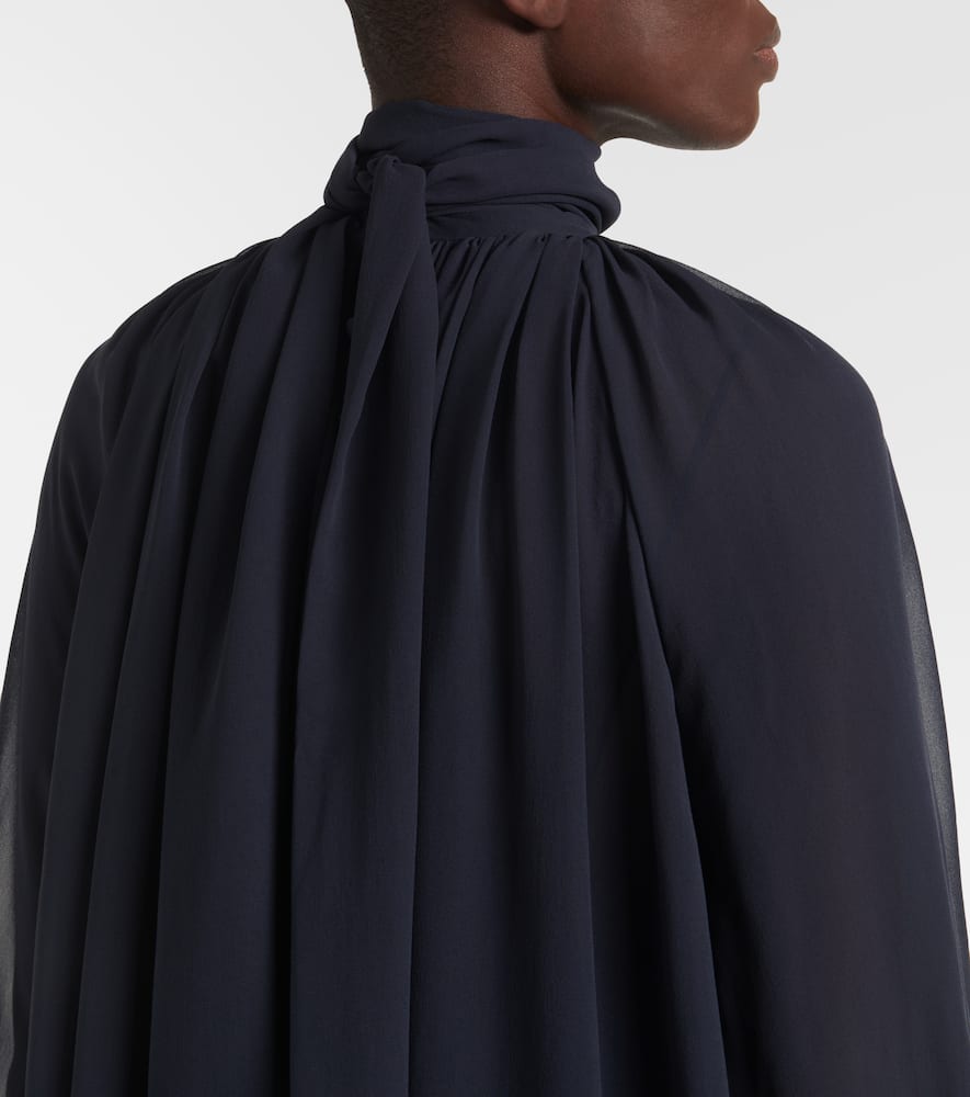 Chloé Gathered silk georgette maxi dress