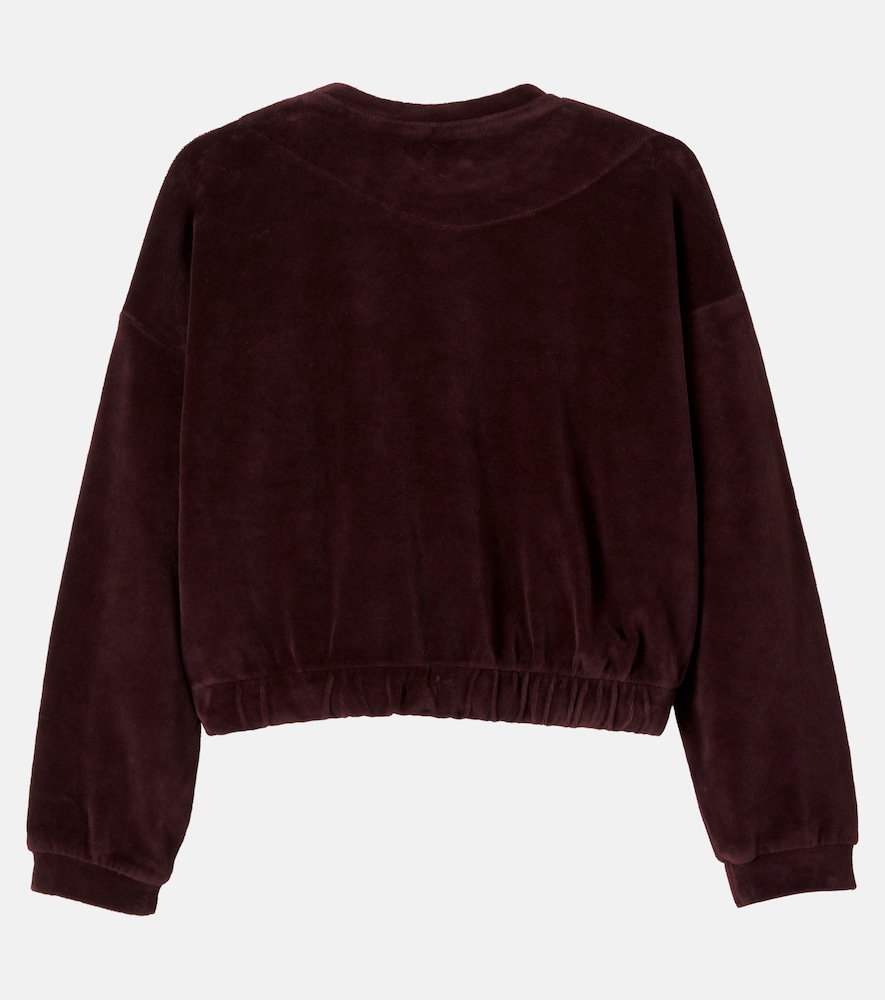 Fara cotton-blend velvet sweatshirt