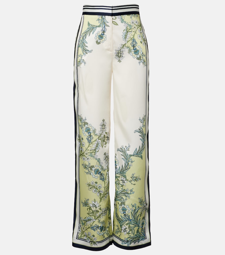 Grigore floral twill palazzo pants