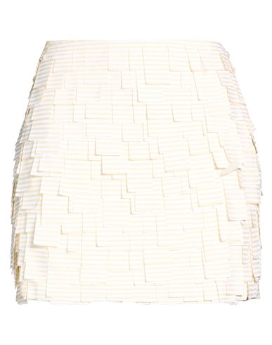 Woman Mini skirt Beige Size 6 Polyester