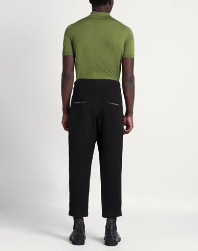 Man Pants Black Size 36 Linen, Cotton, Wool