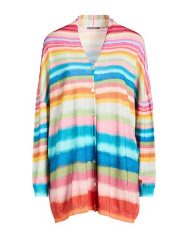 Woman Cardigan Pink Size L Cotton, Viscose