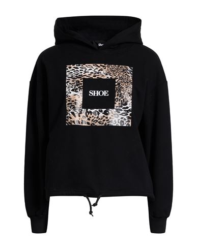 Woman Sweatshirt Black Size L Cotton, Elastane