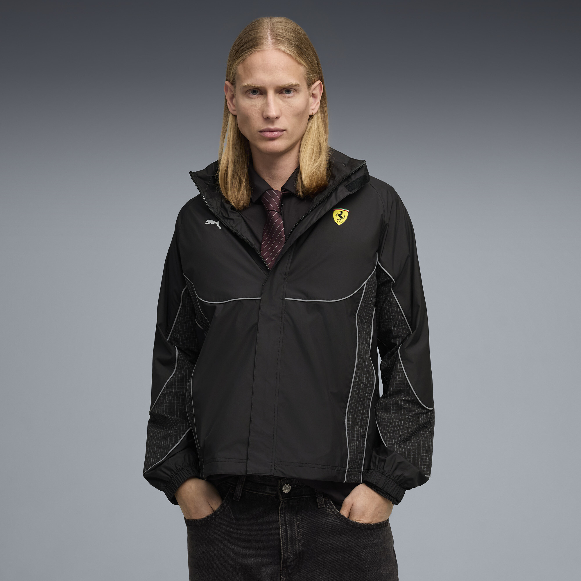 Scuderia Ferrari Men's PUMATECH-X Jacket in Black