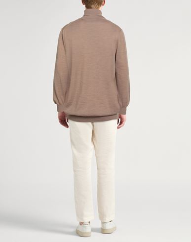 Man Turtleneck Sand Size XXL Virgin Wool
