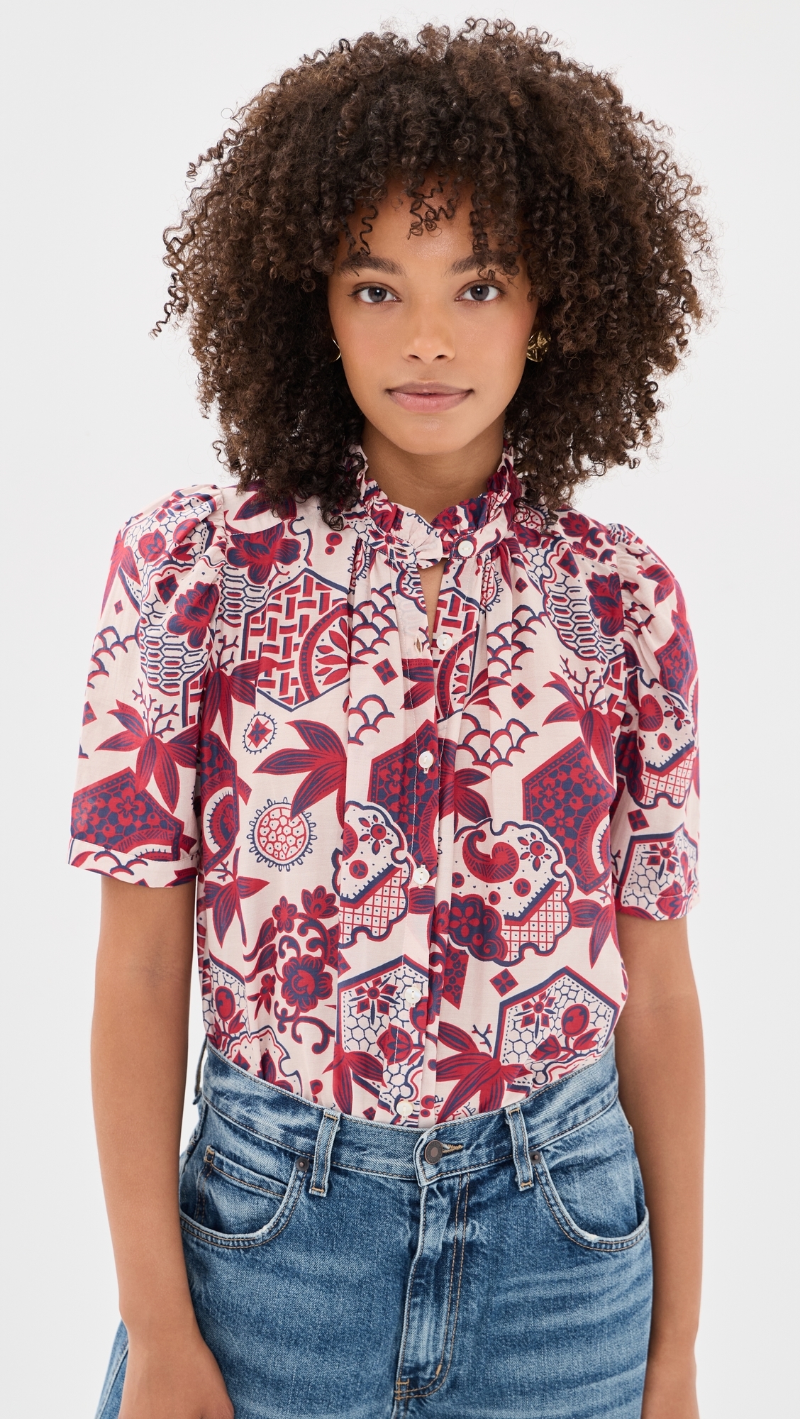 Winnie Crimson Hive Shirt Off-White