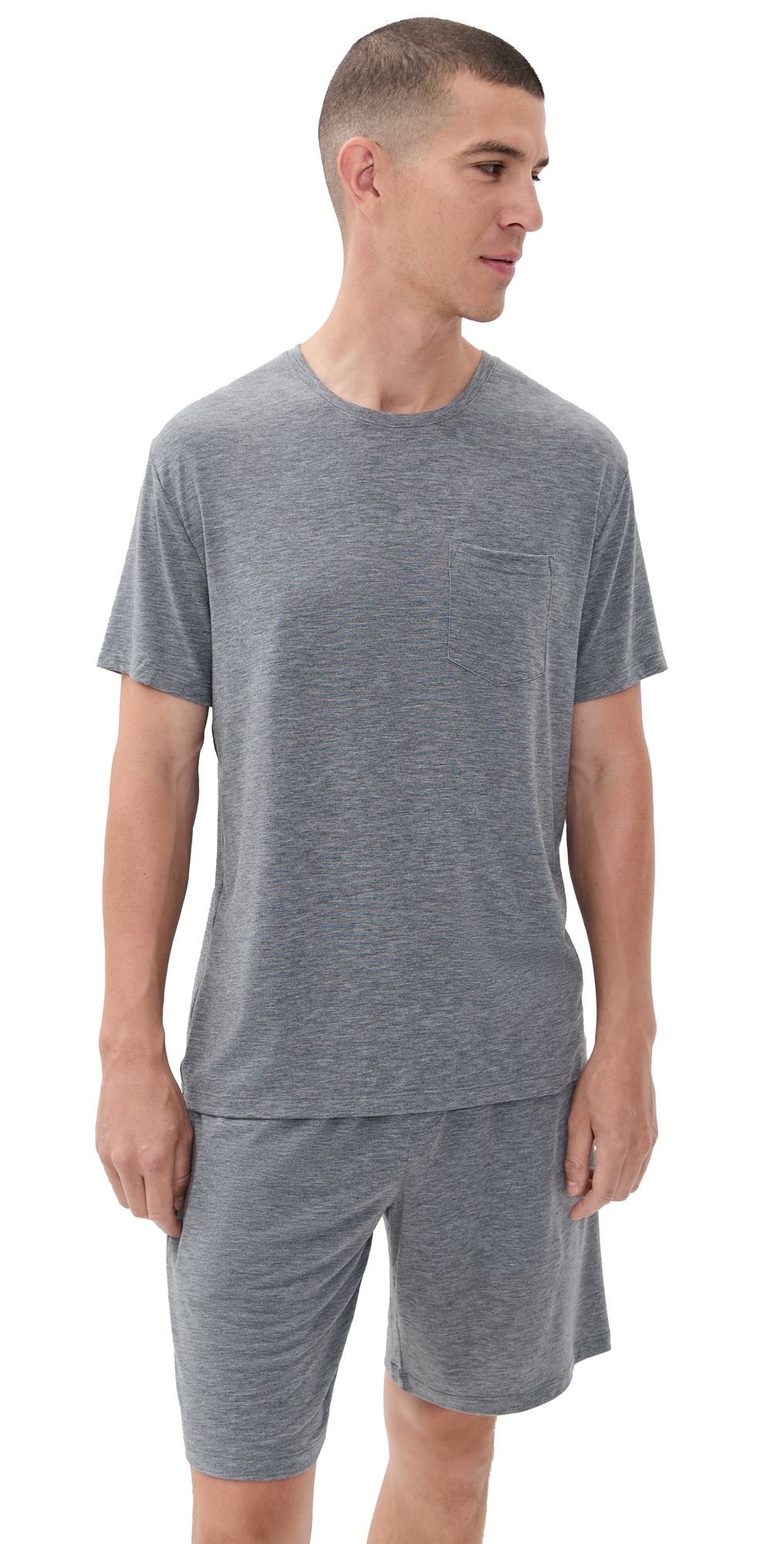 Second Skin Sleep Pocket Tee Medium Grey Heather