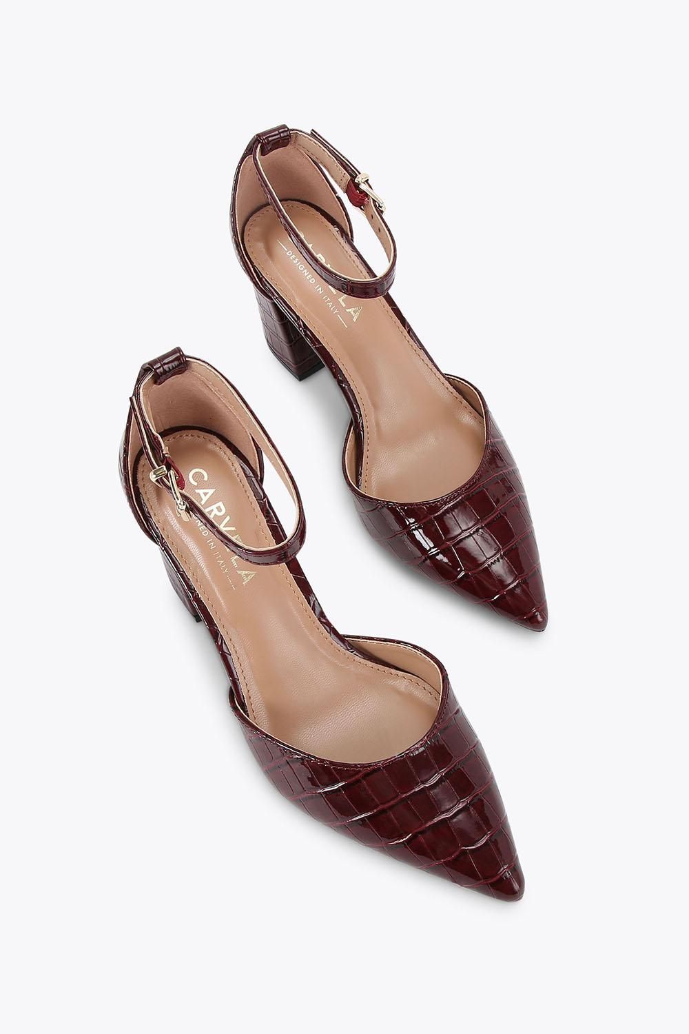 Carvela Women's 'Refined Court' Croc Print Heels in Red