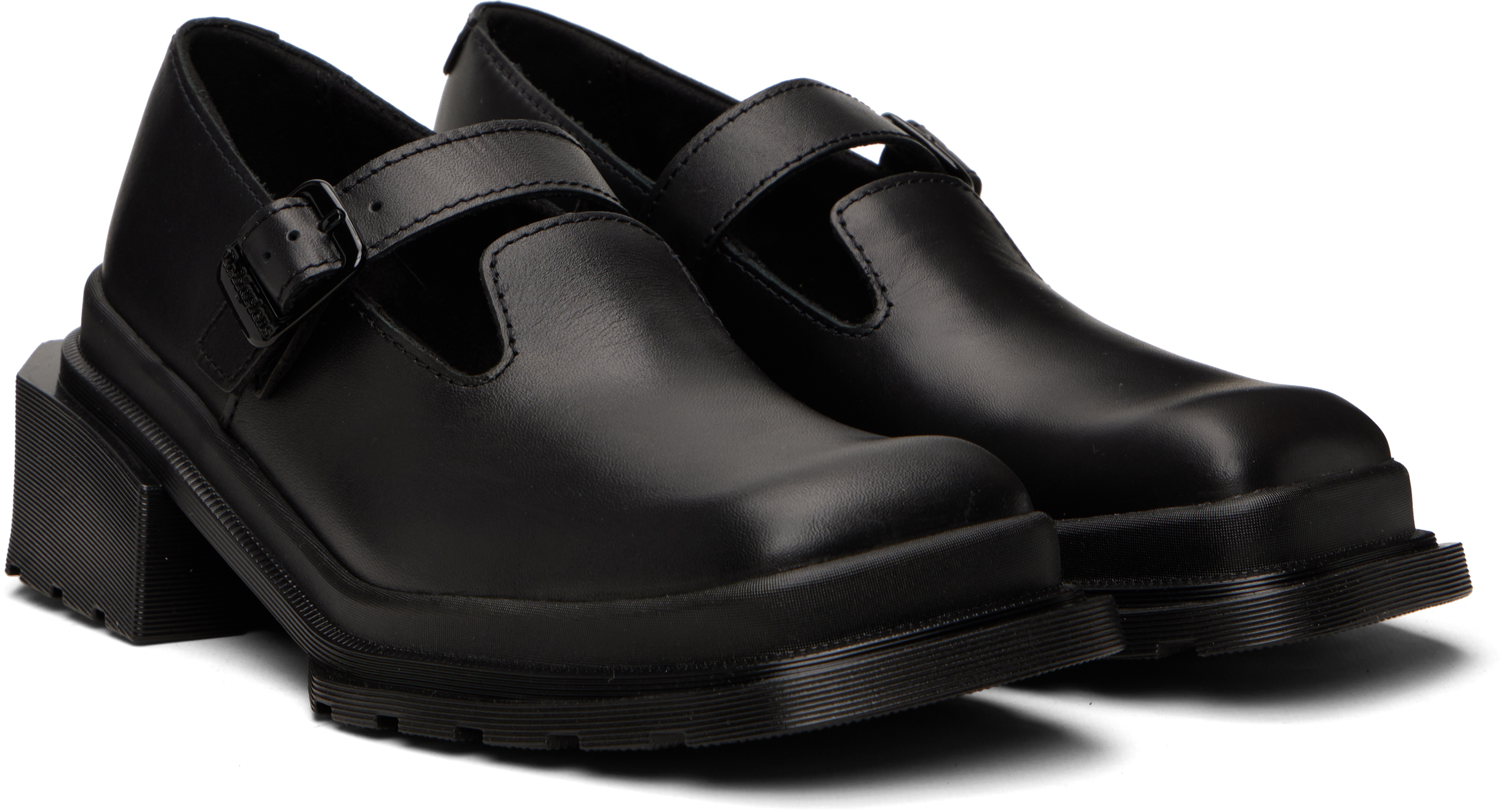 Black Maybole Square Toe Mary Jane Heels