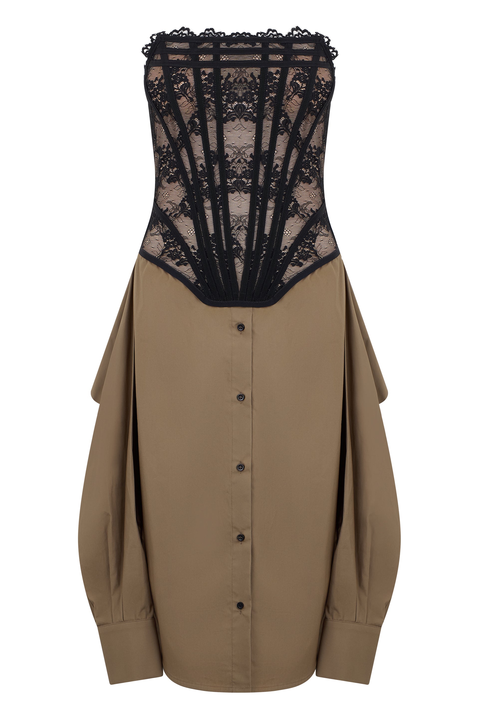 Mini Dress with Elegant Lace Top