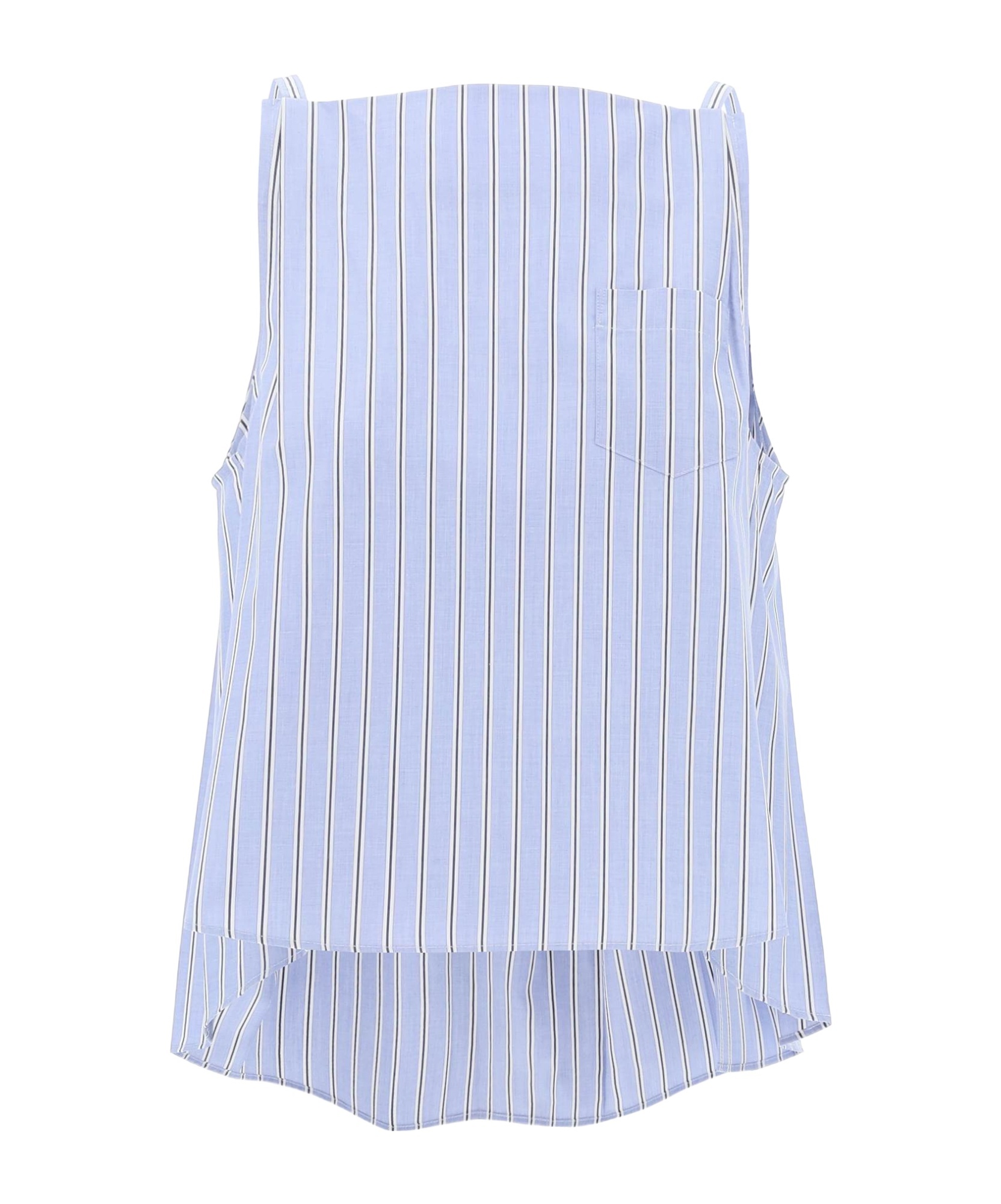 Boat Neck Pleated Poplin Camisole