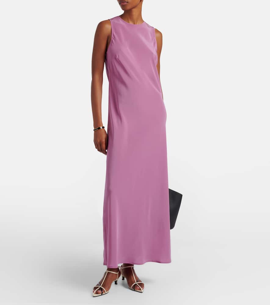Valencia silk crêpe maxi dress