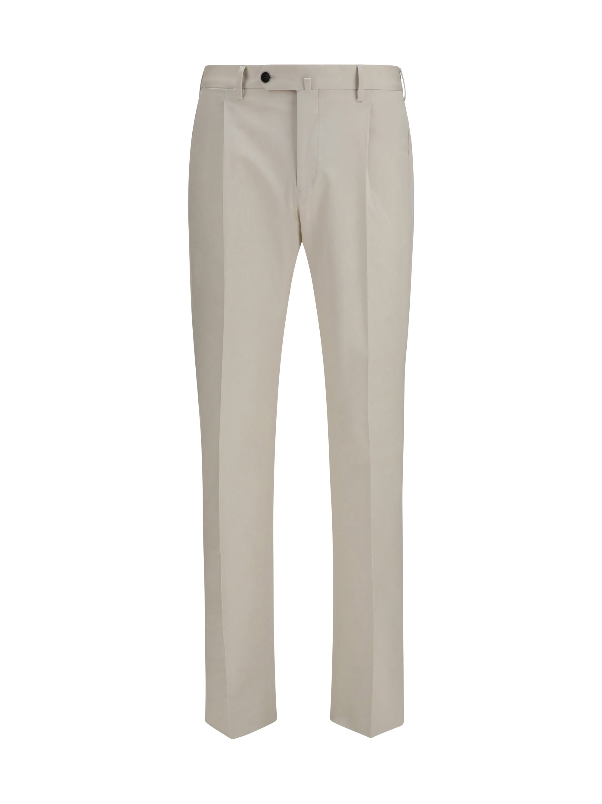 Merino Wool Tailored Trousers — Beige