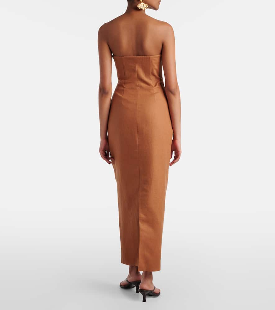 Evalita linen maxi dress