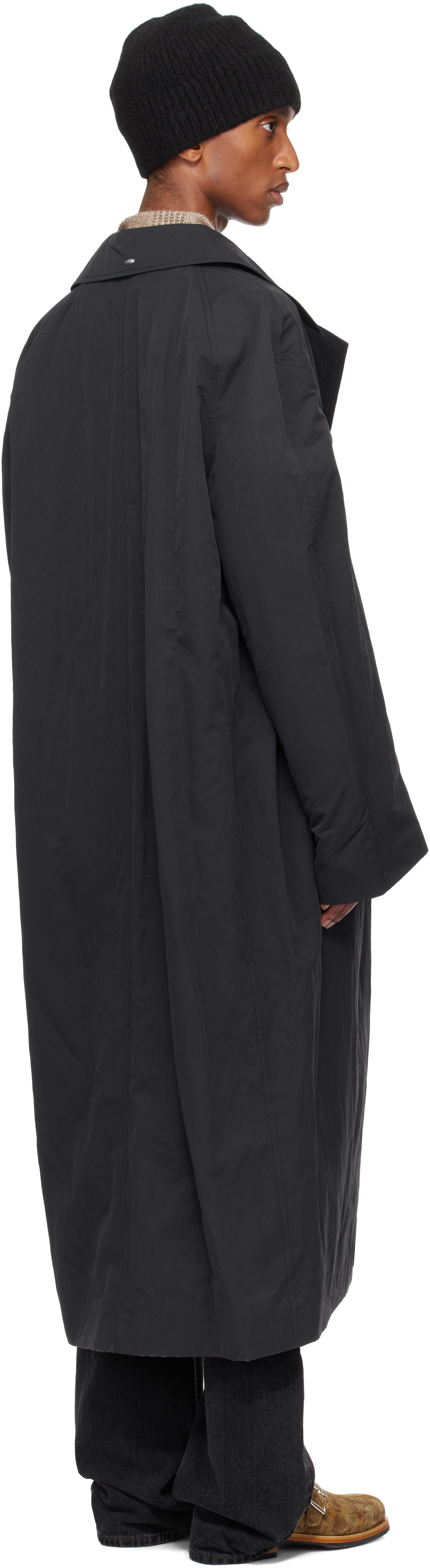 OUR LEGACY Navy Collapse Car Coat