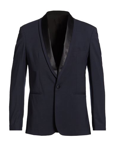 Man Blazer Midnight blue Size 34 Polyester, Tencel, Wool, Elastane