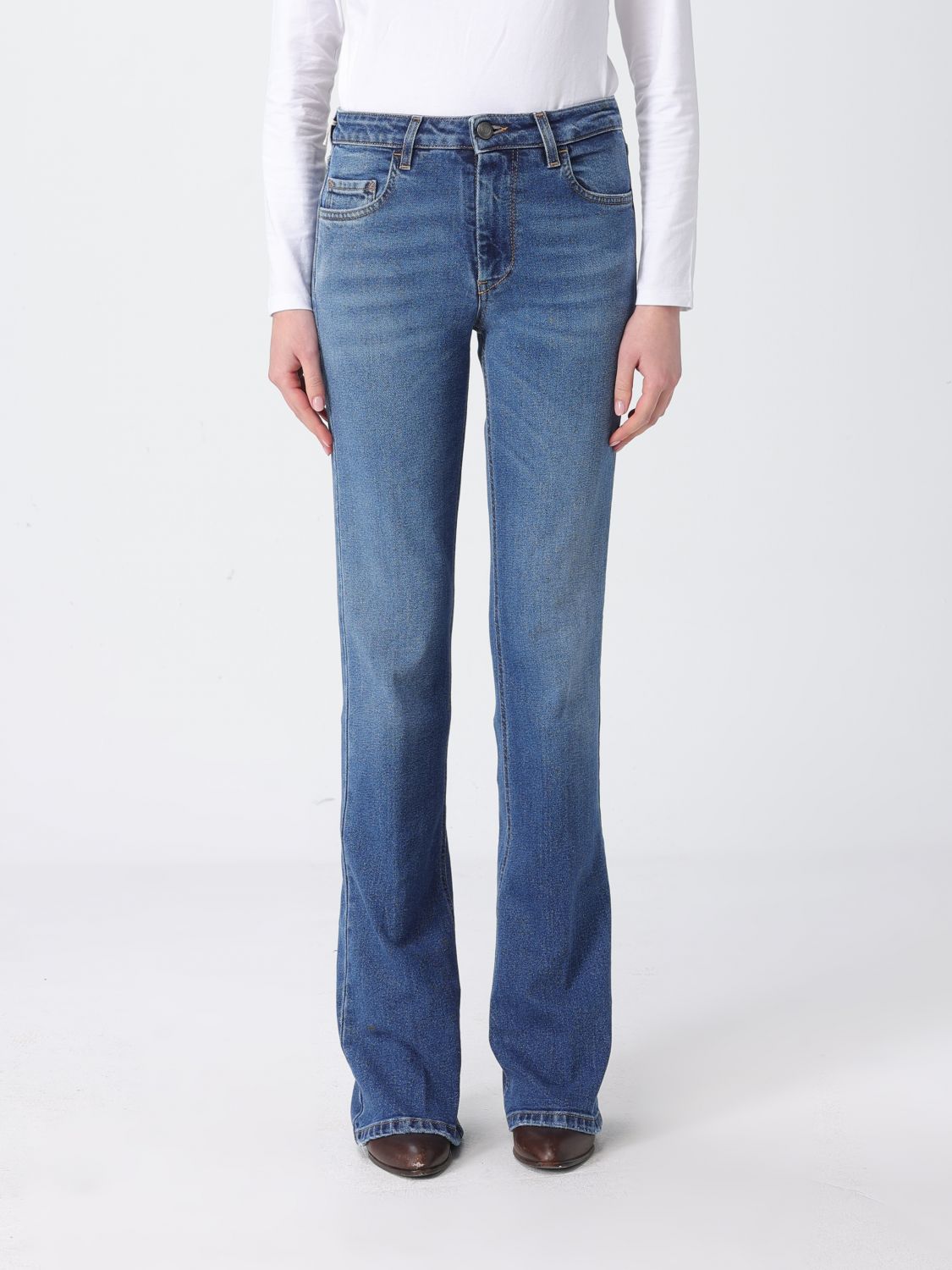 Jeans Woman color Gnawed Blue