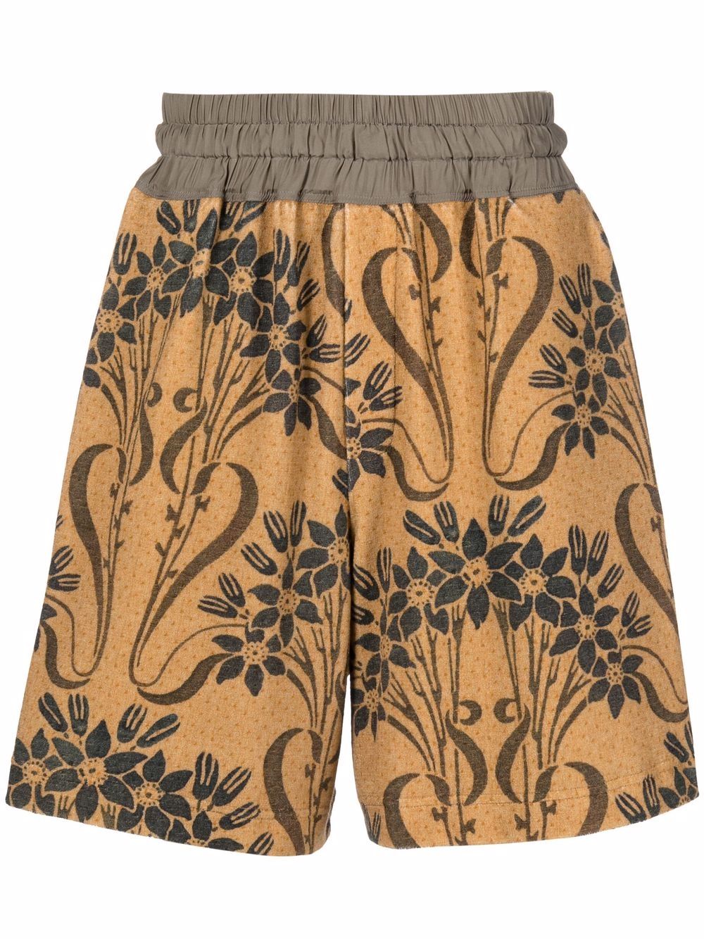 Ursula floral-print elasticated shorts - Neutrals