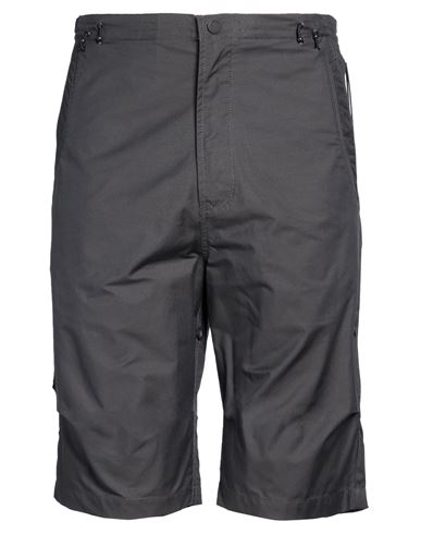 Man Shorts & Bermuda Shorts Charcoal Size L Organic cotton, Recycled polyester