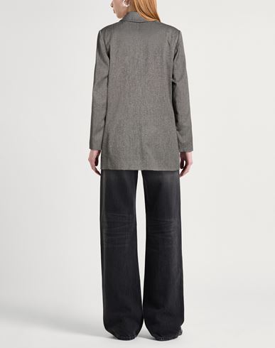 Woman Blazer Grey Size 4 Polyester, Viscose, Cotton, Elastane