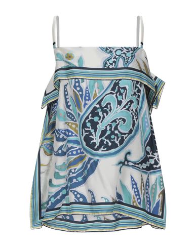 Malìparmi Woman Top Turquoise Size 10 Silk