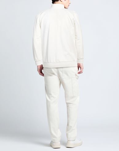 Man Sweatshirt White Size XXL Cotton, Elastane