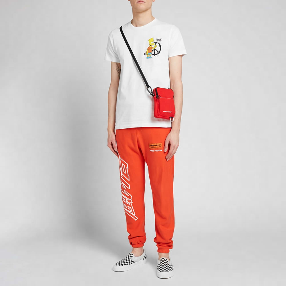 Men's x The Simpsons/ The Simpsons Crossover Printing Short Sleeve Ordinary Version White T-Shirt