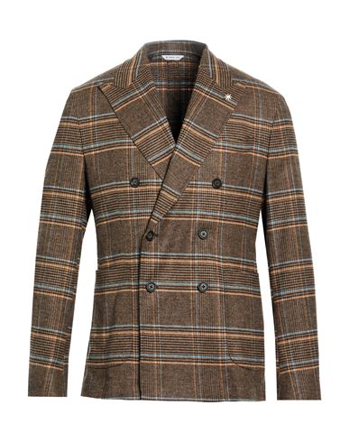 Man Blazer Light brown Size 38 Virgin Wool, Viscose, Polyester, Elastane