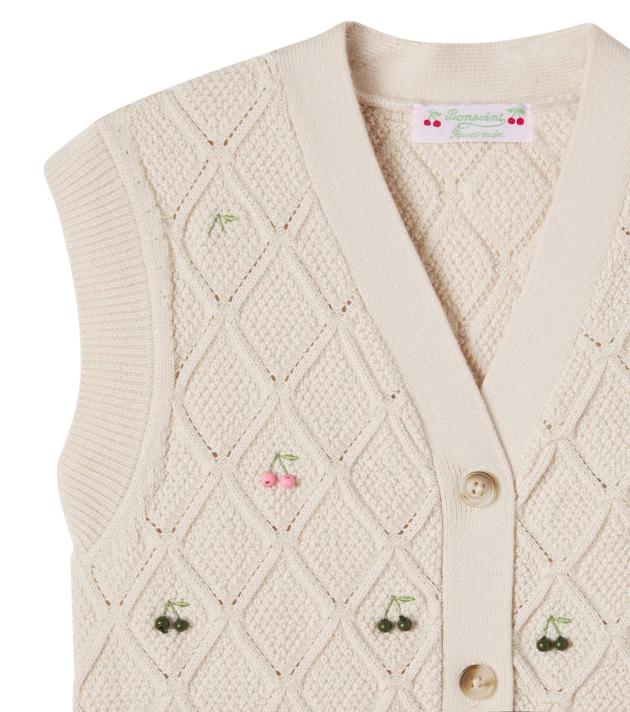 LYS embellished wool and cotton vest