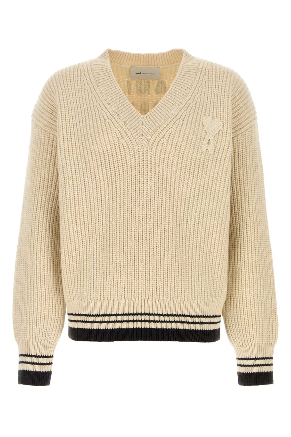 Neck Sweater — Beige