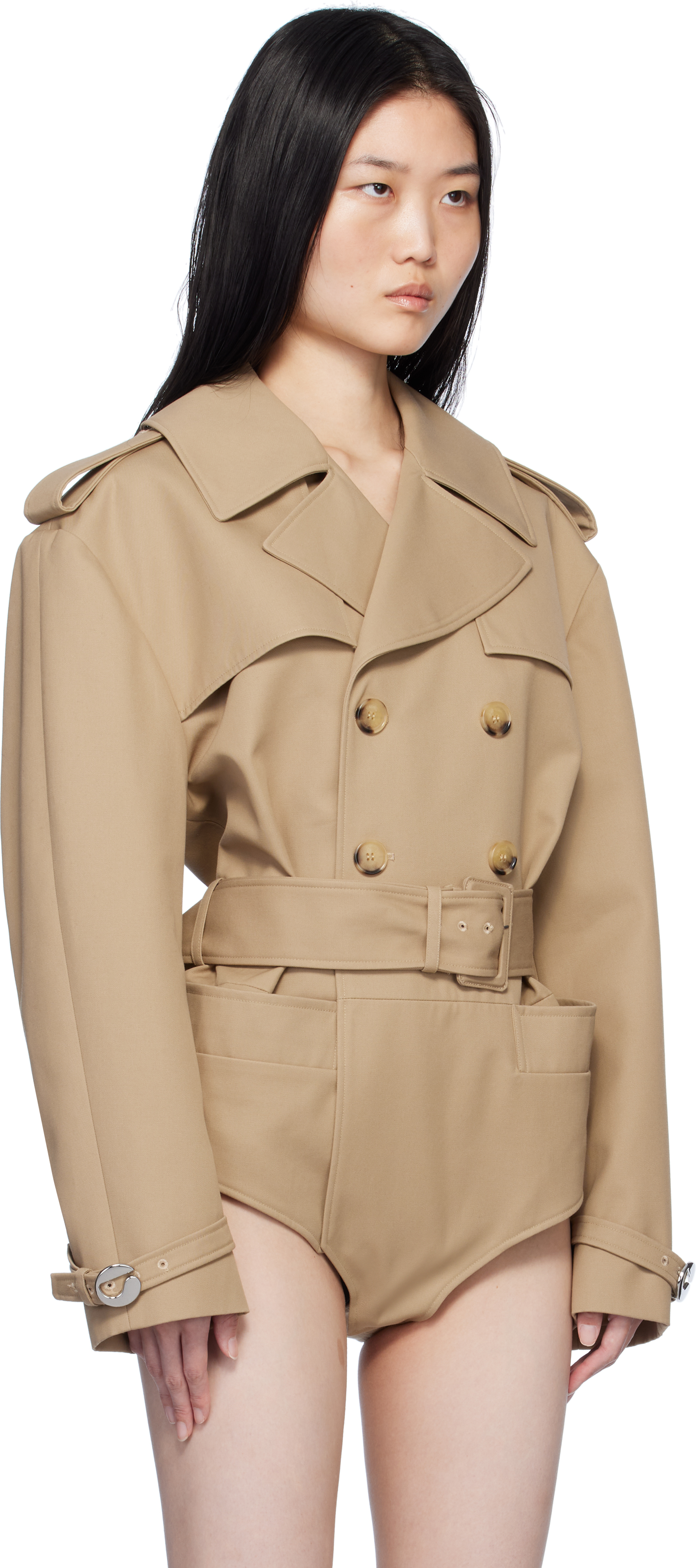 Coperni Beige Body Trench Coat
