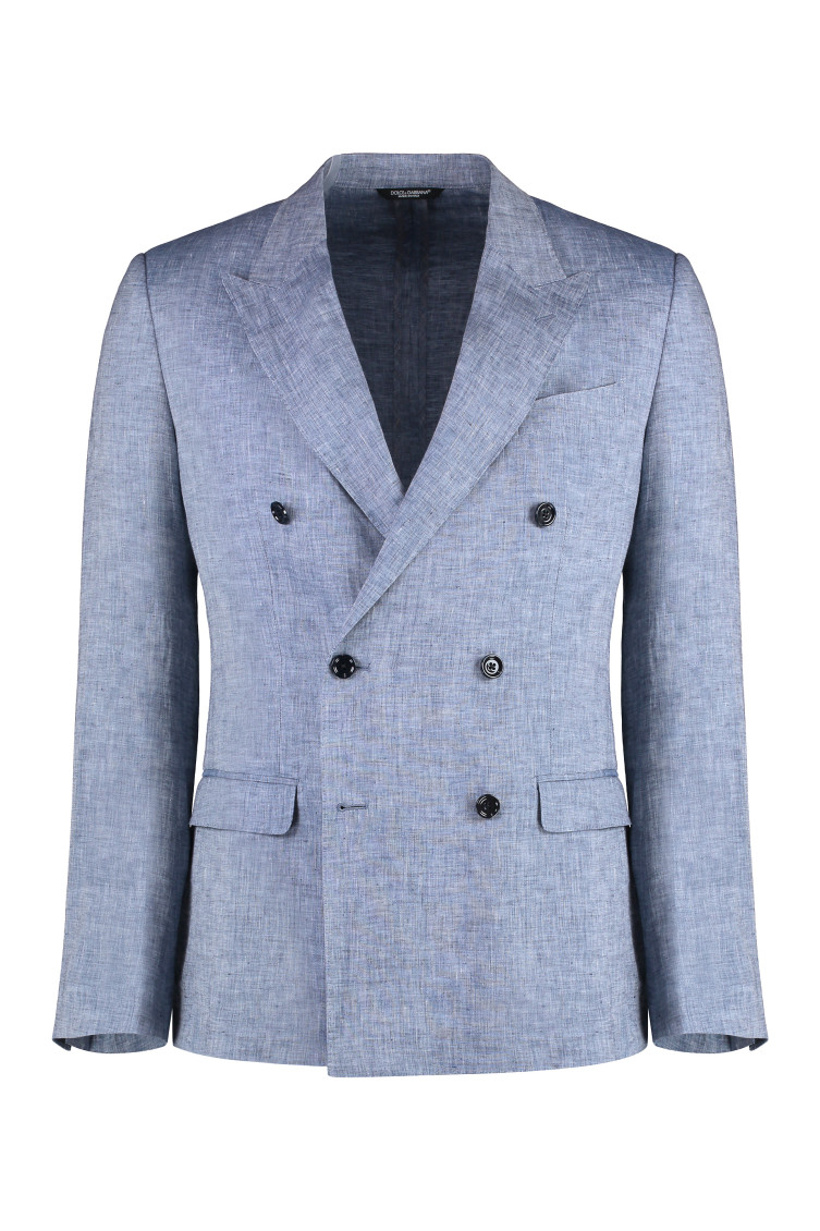 Double-breasted Linen Jacket
