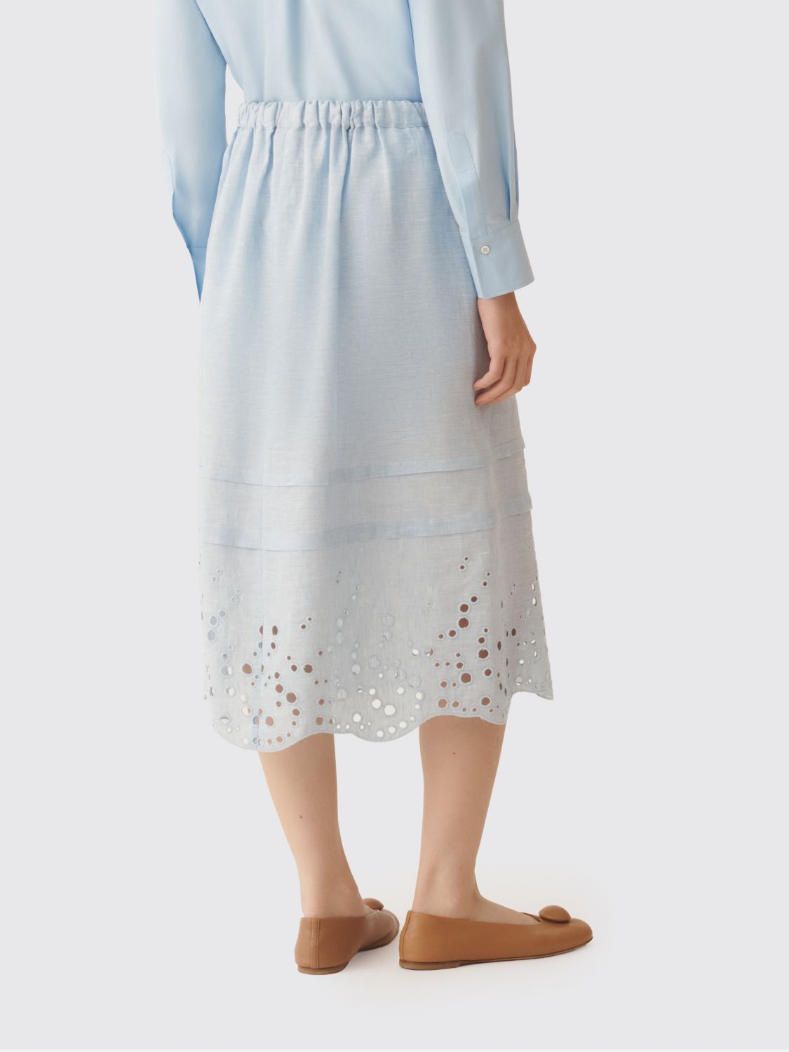Skirt Woman color Gnawed Blue
