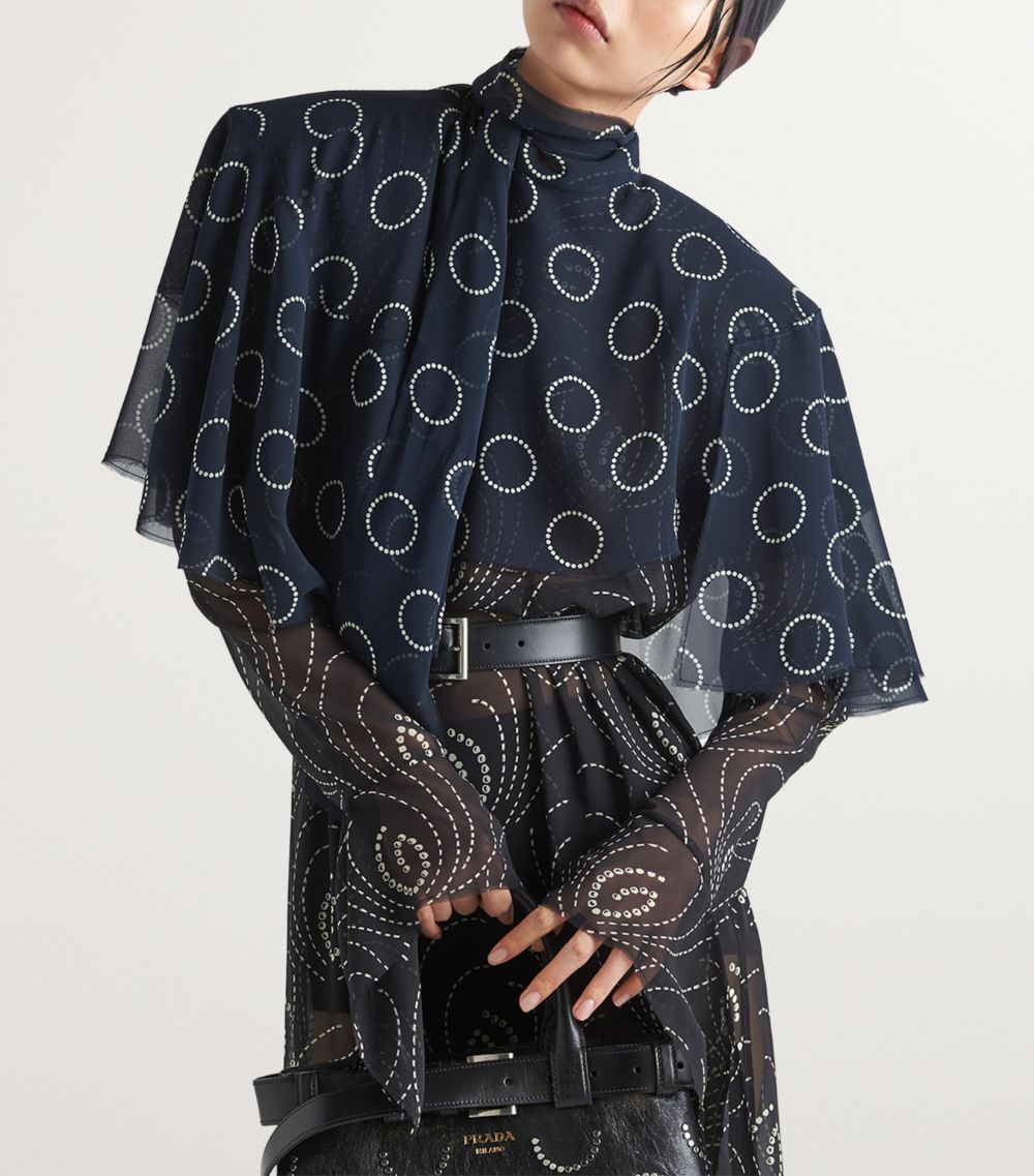 Printed Cropped Cape