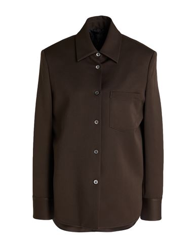 Woman Jacket Dark brown Size 2 Wool