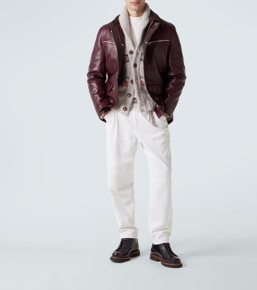 Cotton straight pants