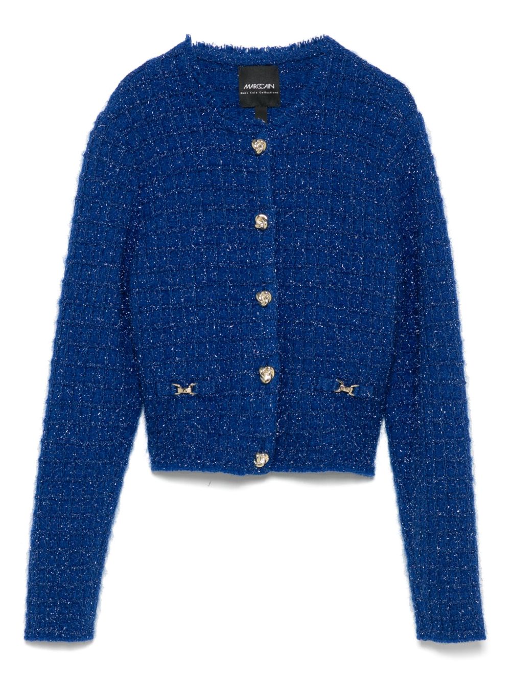 MARCCAIN logo-plaque cardigan - White