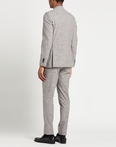 Man Suit Grey Size 40 Wool, Cotton, Linen, Elastane