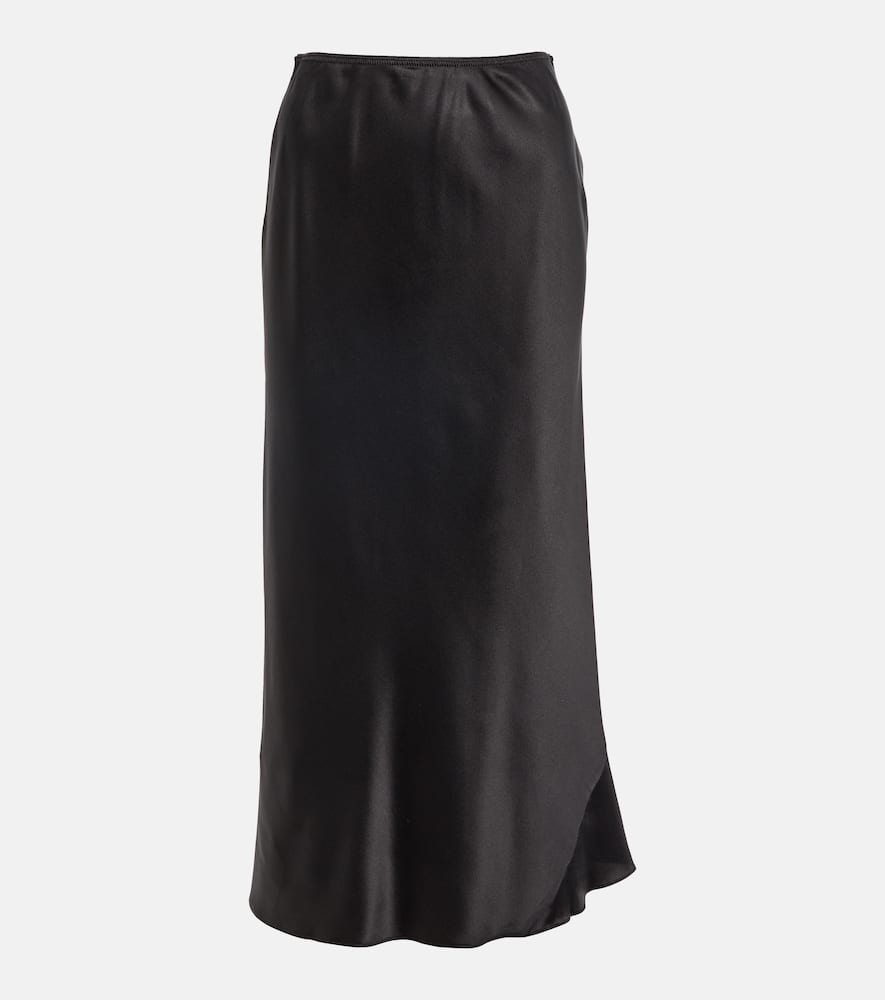 Sense of Shine silk-blend midi skirt