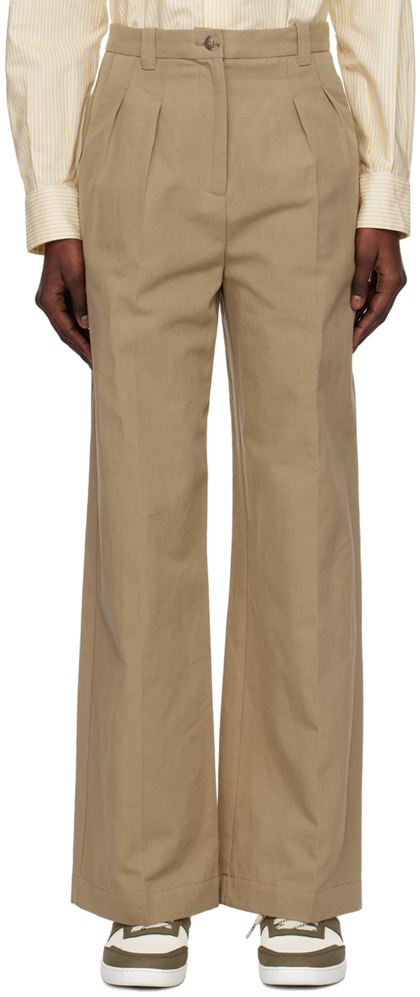 A.P.C. Beige Tressie Trousers