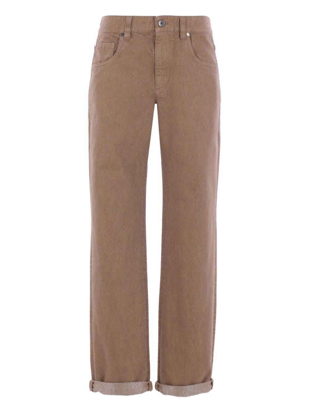 Logo-patch jeans - Brown