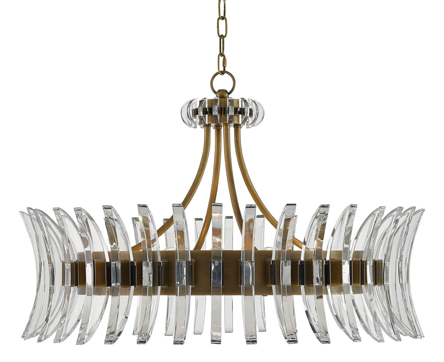 Antique Brass Chandelier from the Coquette Collection