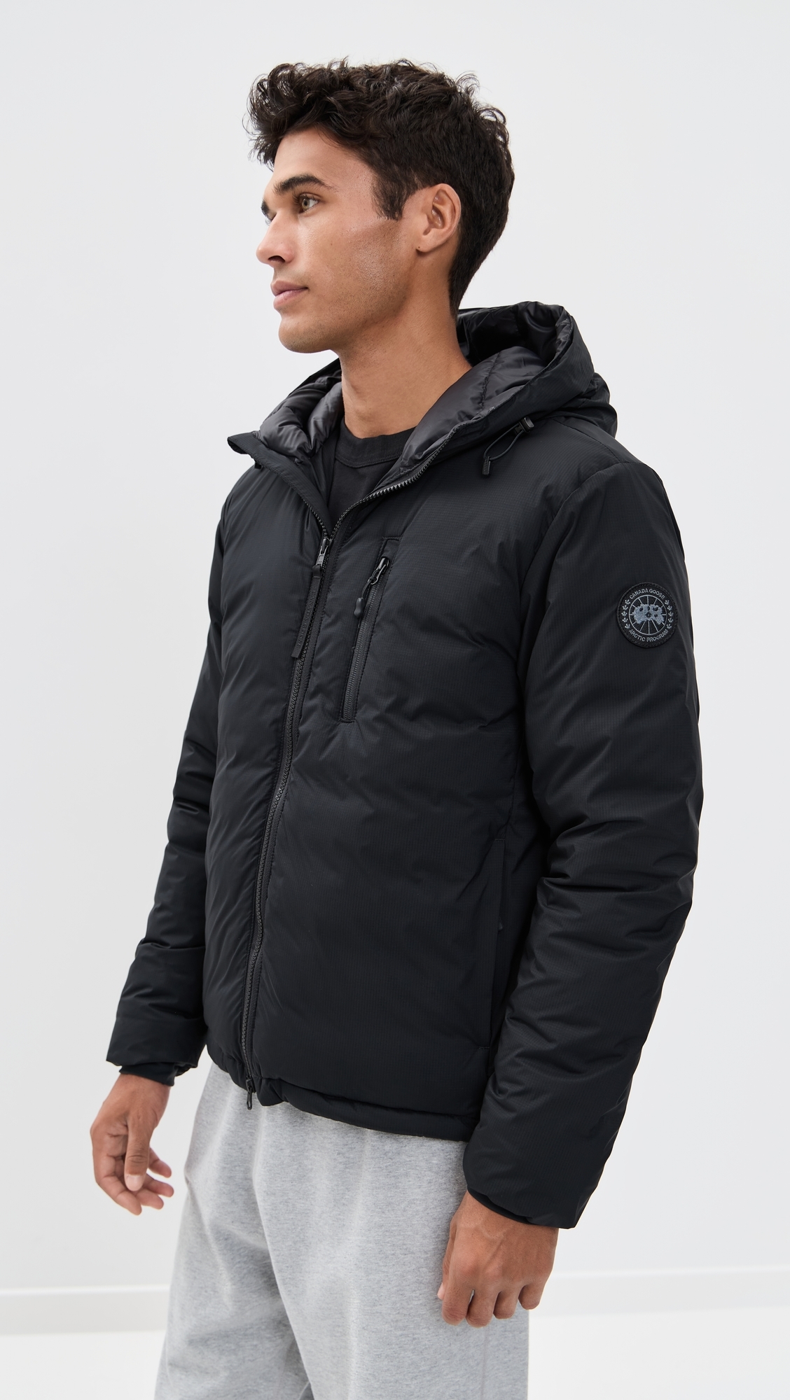 Lodge Black Disc Hooded Jacket Black