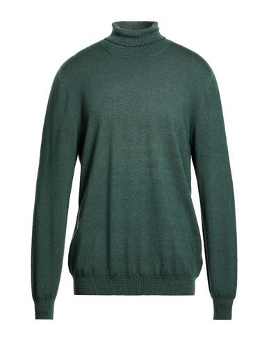 Man Turtleneck Green Size 44 Merino Wool