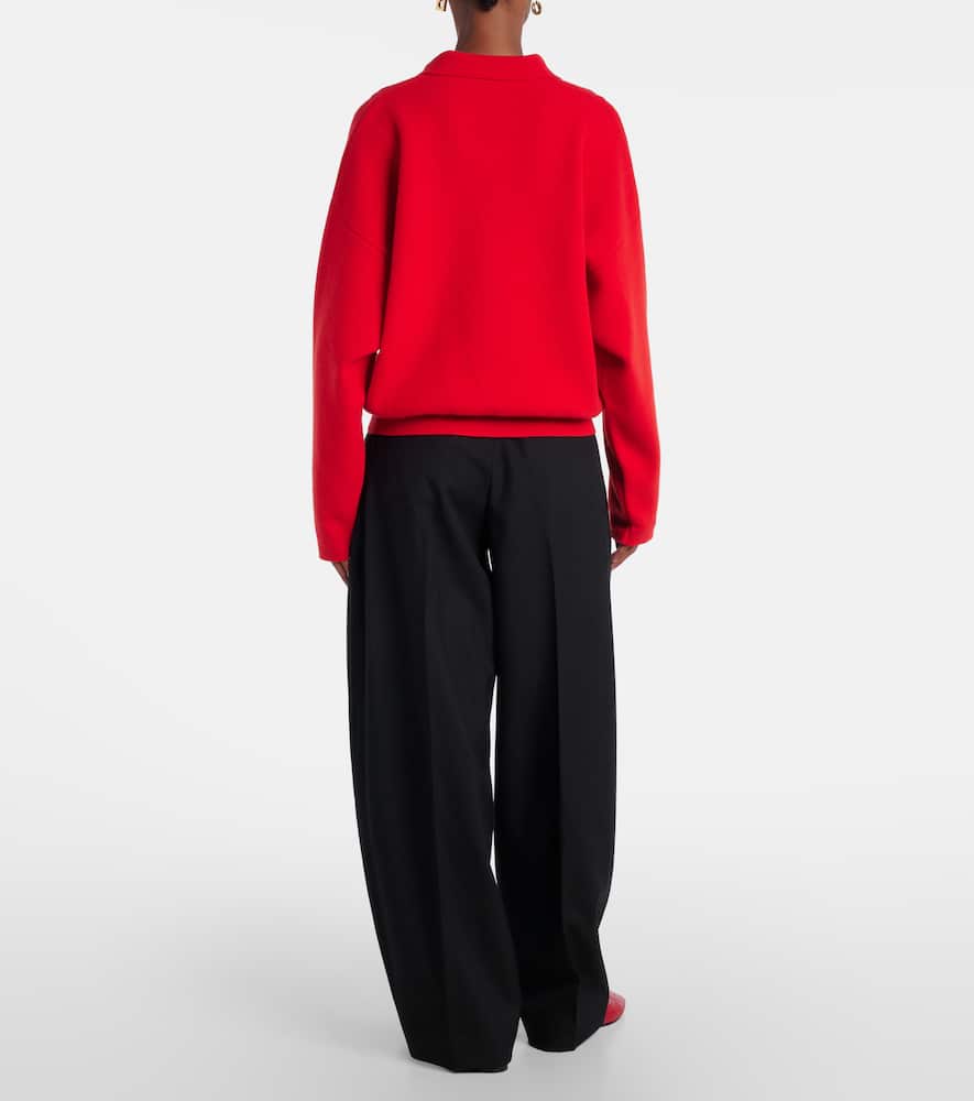 Balloon wool and cashmere polo sweater